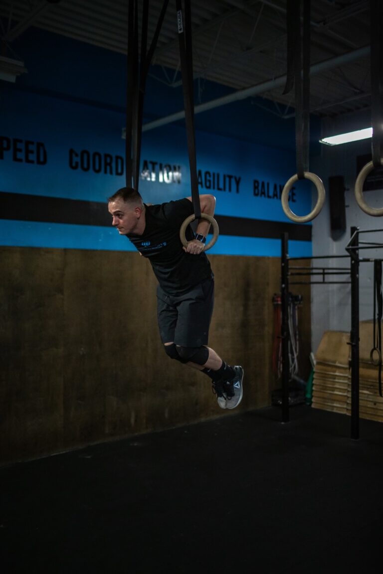 Crossfitter trains a skill necessary for crossfit