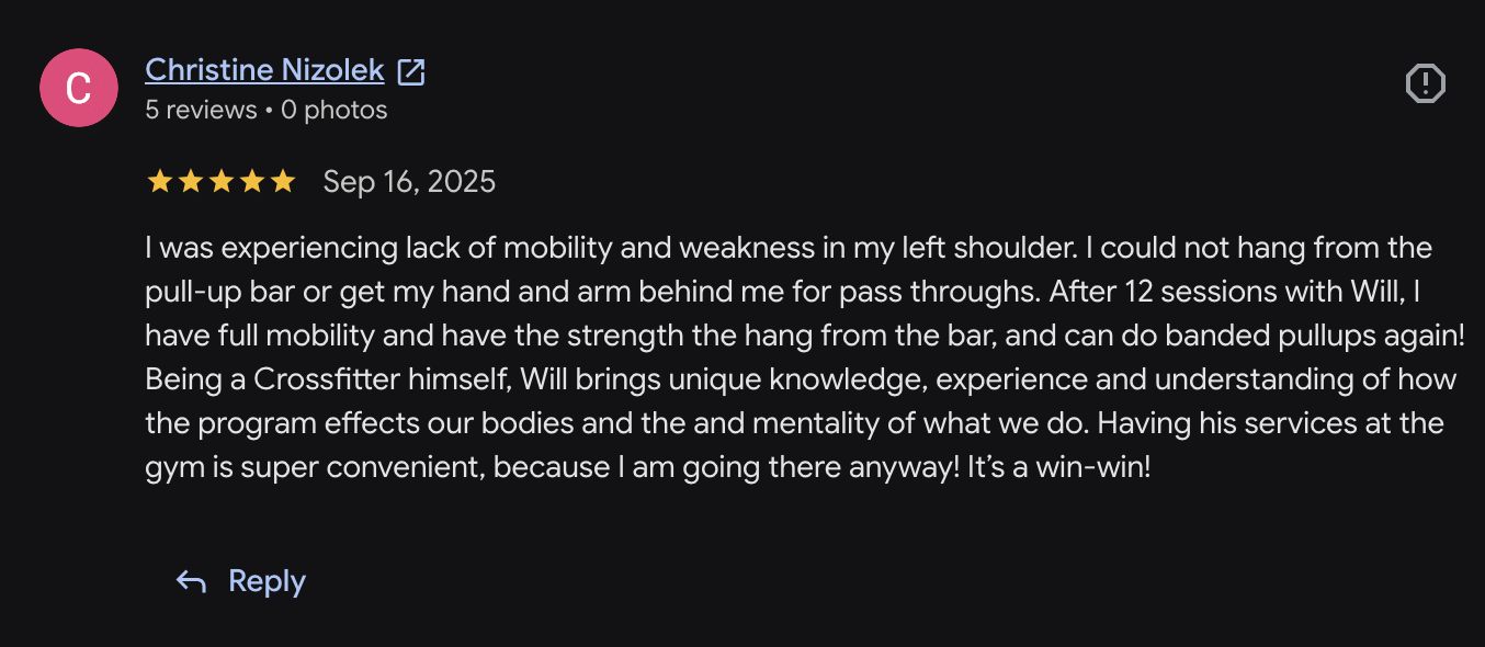 Google review from Christine Nizolek — 5 stars